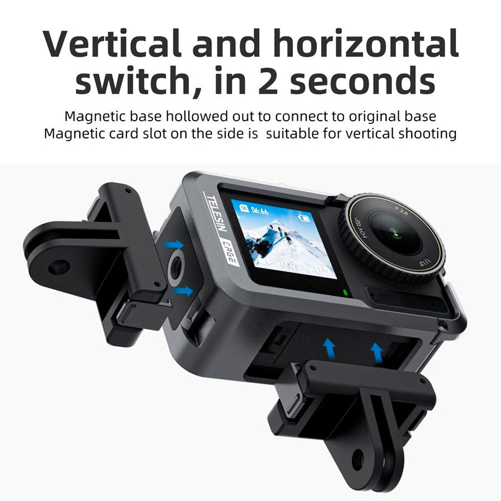 TELESIN Metal Cage for DJI Osmo Action 3 / 4 - Black