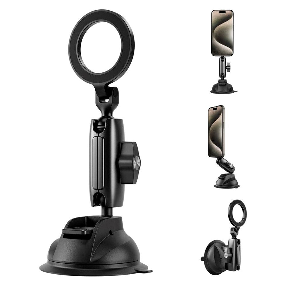 TELESIN Suction Cup Phone Holder for Car - MagSafe Compatible - Black