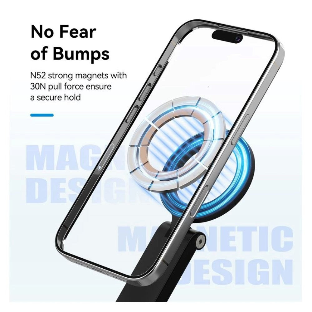 TELESIN Magnetic Selfie Stick with Bluetooth Button Shutter - MagSafe Compatible - Black