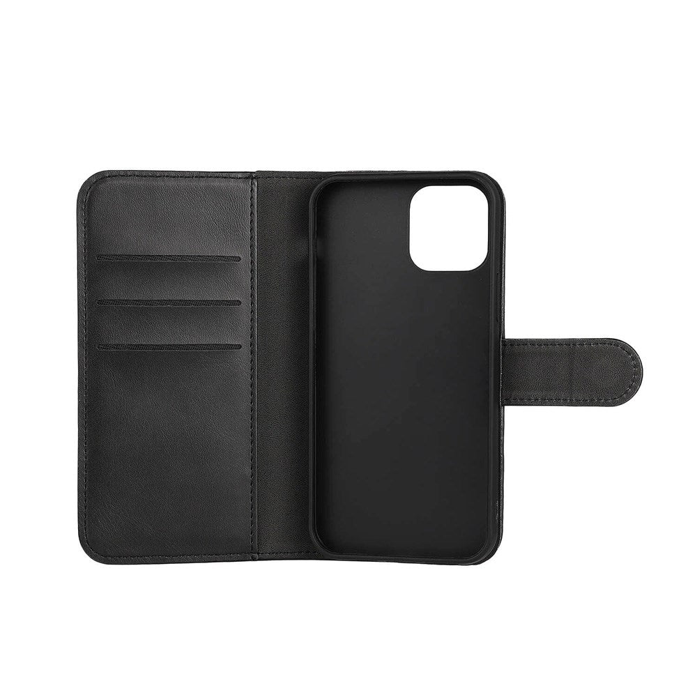 iPhone 12 / 12 Pro Classic Wallet Flip Case with Stand Function - Black