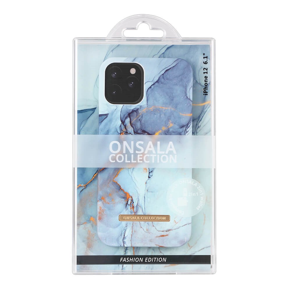 Onsala Collection iPhone 12 / 12 Pro Case w. Magnet - Soft Gredelin Marble