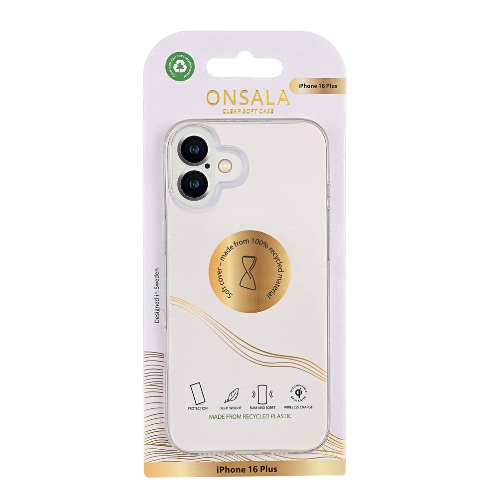 iPhone 16 Plus Onsala 100% Recycled Plastic Case - Transparent