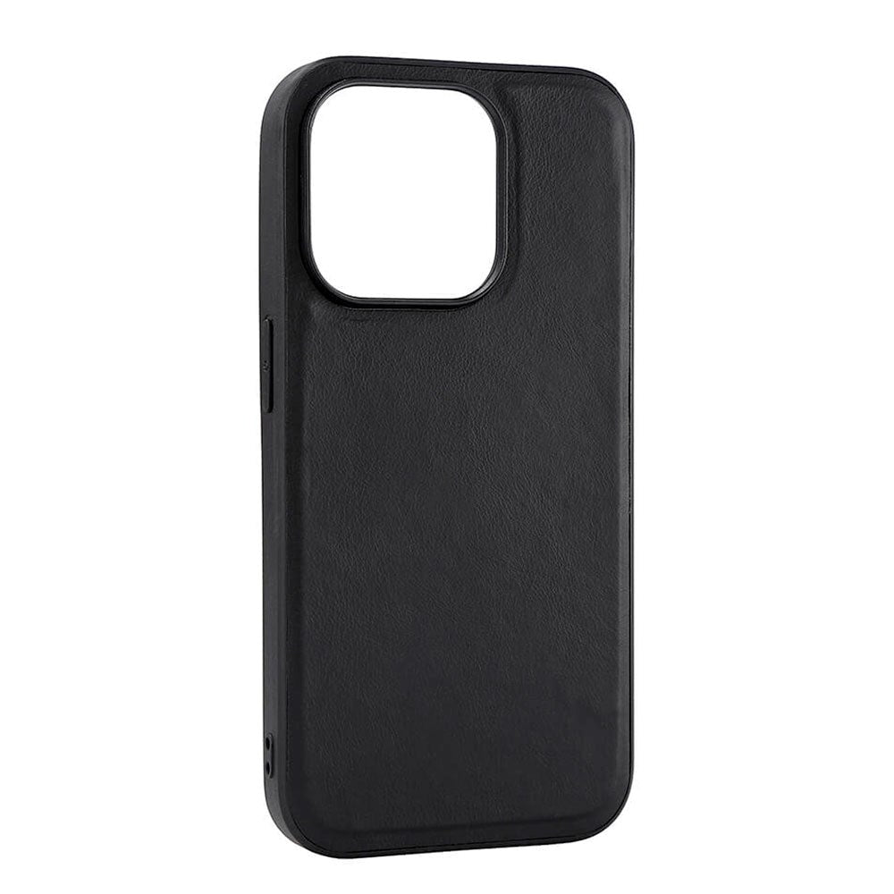 iPhone 15 Pro Buffalo Genuine Leather Case - MagSafe Compatible - Black