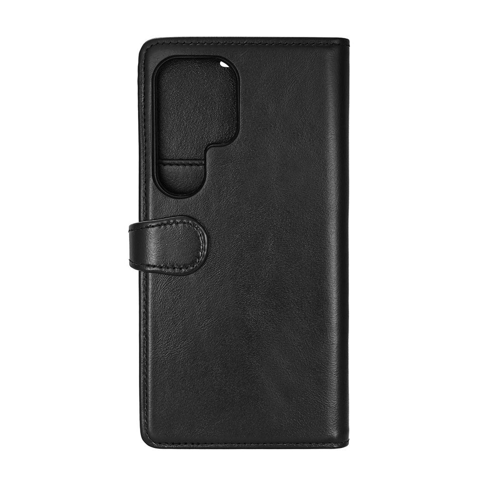 Samsung Galaxy S26 Ultra Buffalo 2-in-1 Genuine Leather Flip Case - MagSafe Compatible - Black