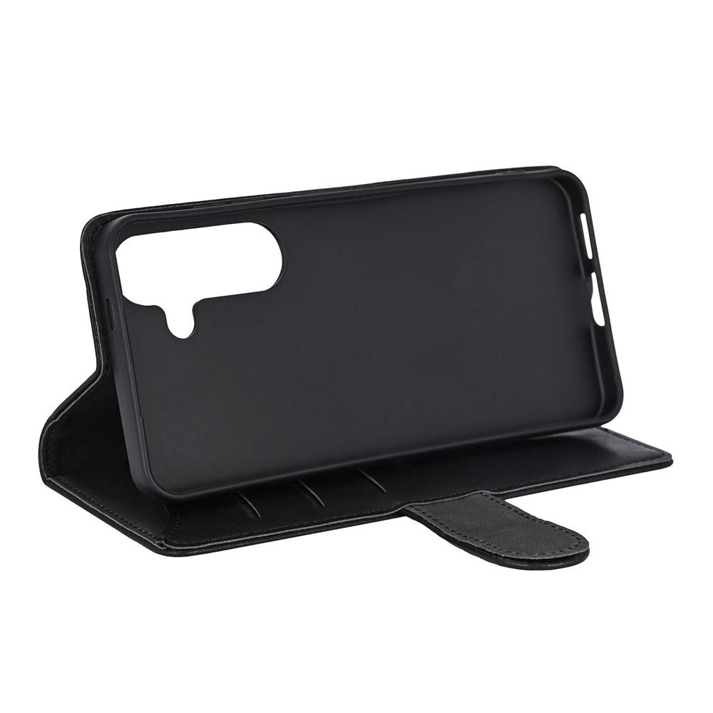 Samsung Galaxy S26 GEAR Faux Leather Flip Case - MagSafe Compatible - Black
