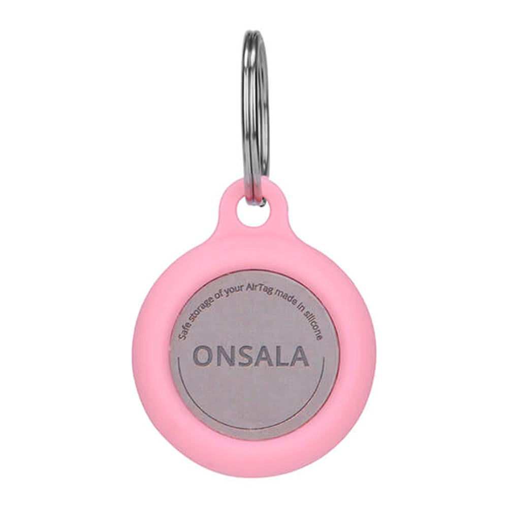 Onsala AirTag Silicone Holder w. Key Ring - Pink