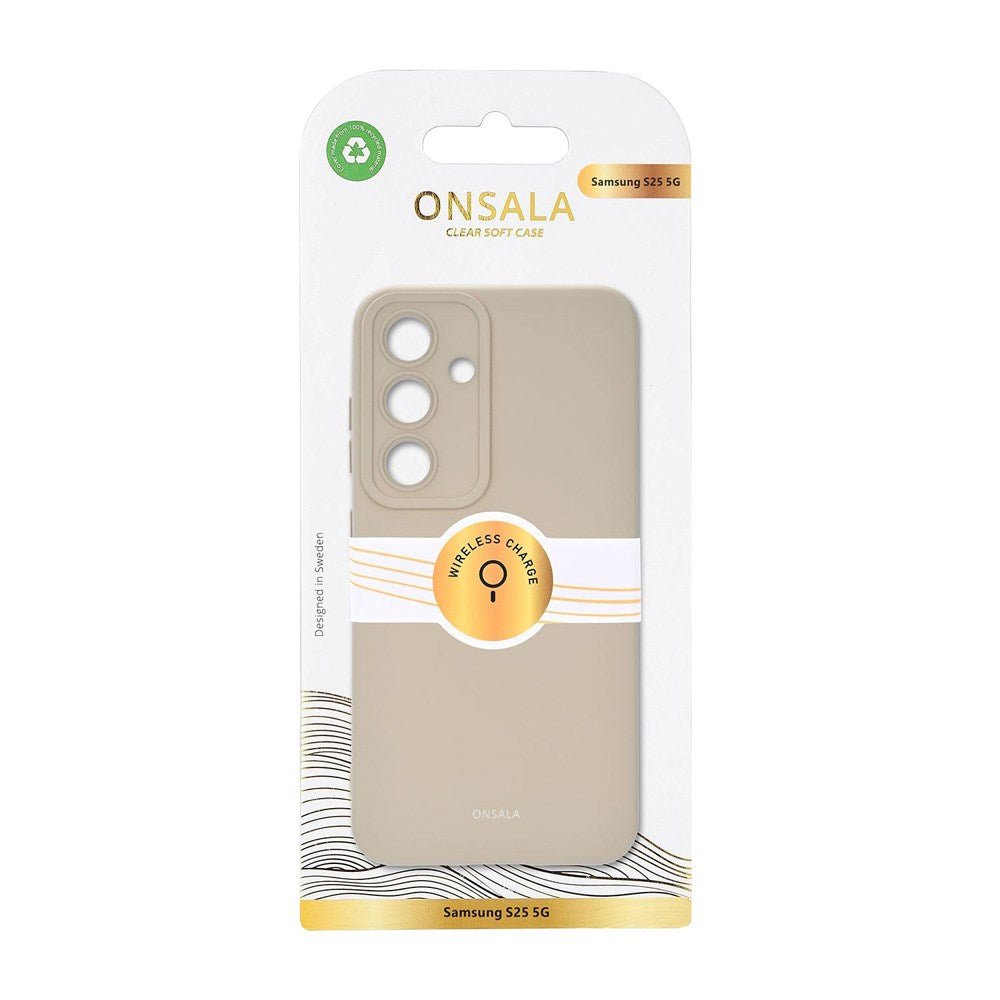 Onsala Samsung Galaxy S25 Silicone Touch Case - Concrete