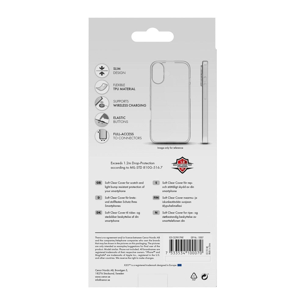 X2O iPhone 17 Pro Max Super Slim Case - Transparent