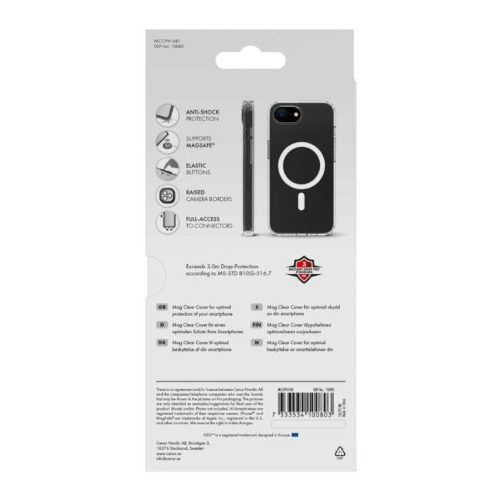iPhone 17e / 16e X2O Mag Clear Case - MagSafe Compatible - Transparent