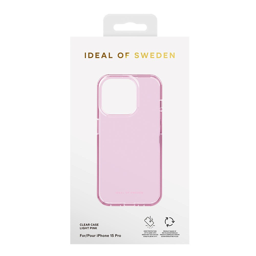 iPhone 15 Pro iDeal Of Sweden Clear Case - Light Pink