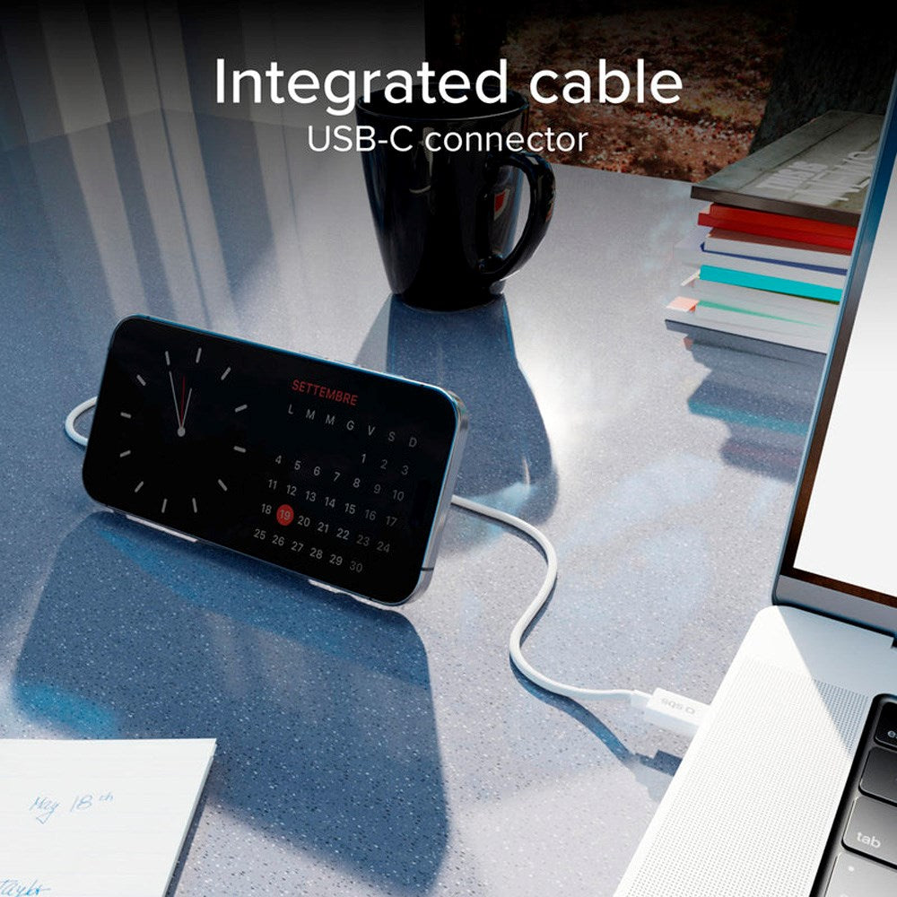 SBS 15W Qi2 Wireless Charger with Kickstand - MagSafe Compatible - White