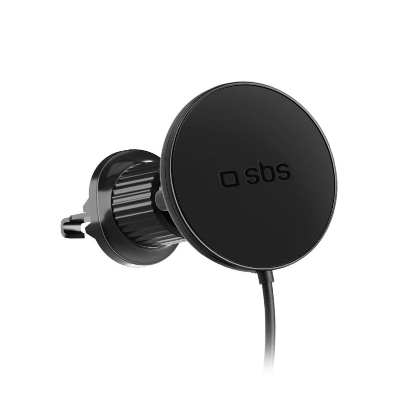 SBS Phone Holder for Car with Wireless Charging - MagSafe Compatible - Black