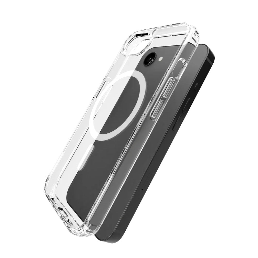iPhone 17e / 16e PURO LITE MAG Hybrid Case - MagSafe Compatible - Transparent / White