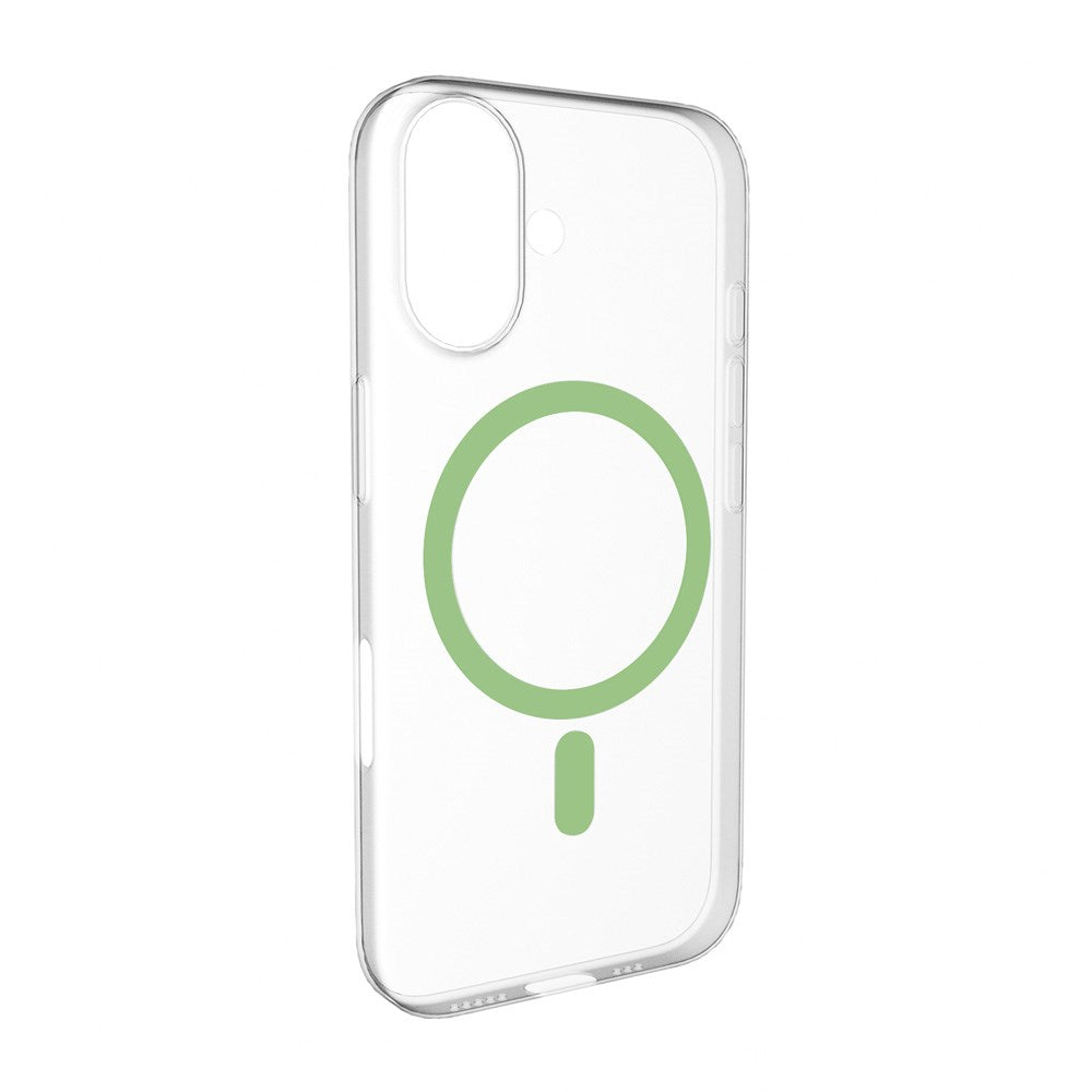 iPhone 17 PURO LITE MAG Hybrid Case - MagSafe Compatible - Transparent / Green