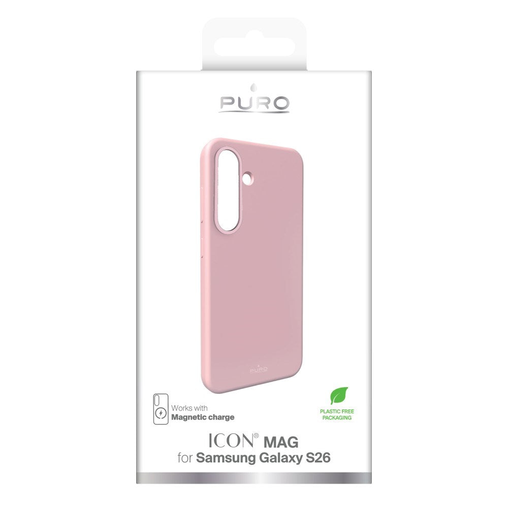 Samsung Galaxy S26 PURO ICON MAG Silicone Case - MagSafe Compatible - Pink