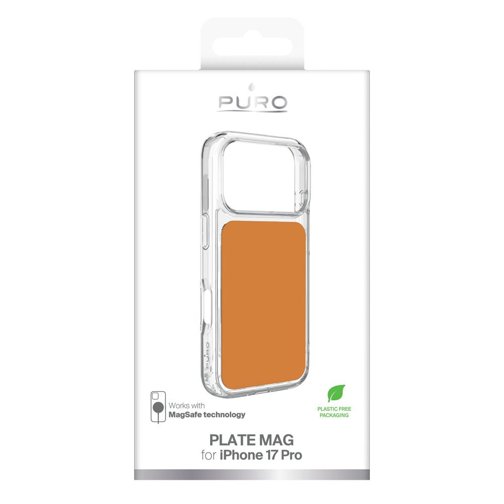 iPhone 17 Pro PURO Clear Mag Case - Transparent / Orange