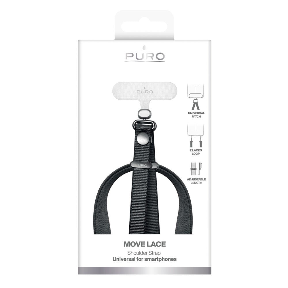 Puro Move Lace Mobile Strap with Insert Plate - Black