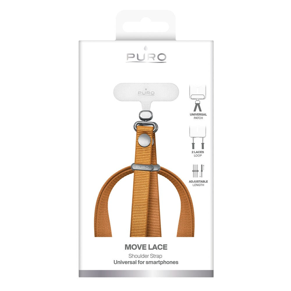 Puro Move Lace Mobile Strap with Insert Plate - Orange