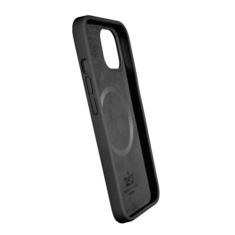 iPhone 12 / 12 Pro Puro Icon Mag Silicone Case - MagSafe Compatible - Black