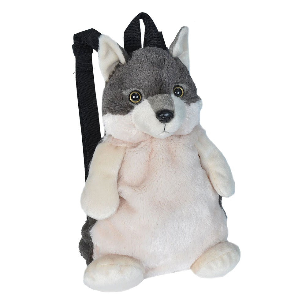 Wild Republic Teddy Backpack for Kids - Wolf