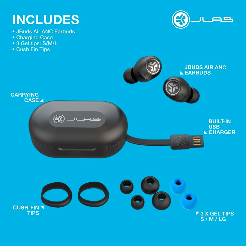 JLab JBuds Air ANC True Wireless In-Ear Headphones - Black