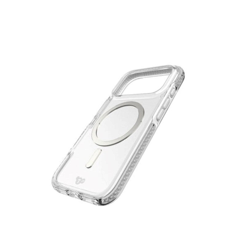 iPhone 17 Pro Tech21 EVO Crystal Case - MagSafe Compatible - Transparent / Silver