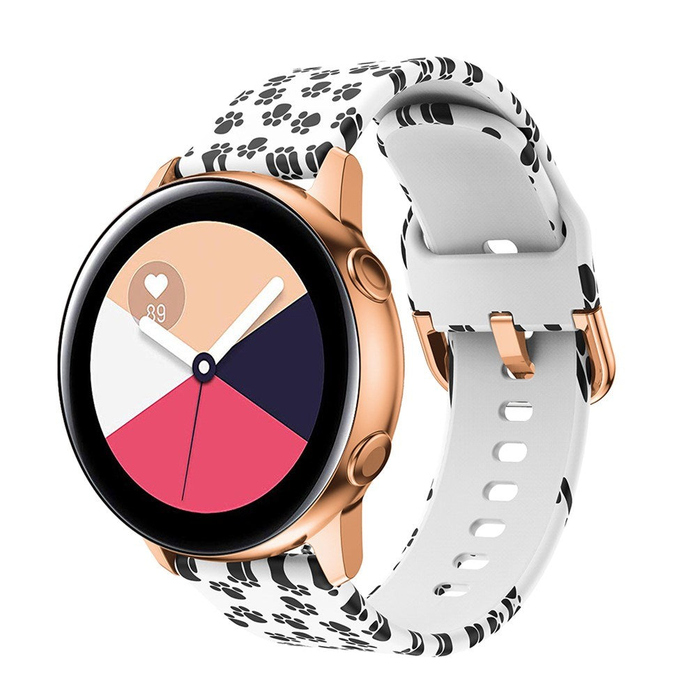 EIDERWOOD Universal (20mm) Smartwatch Silicone Strap - Paw Print
