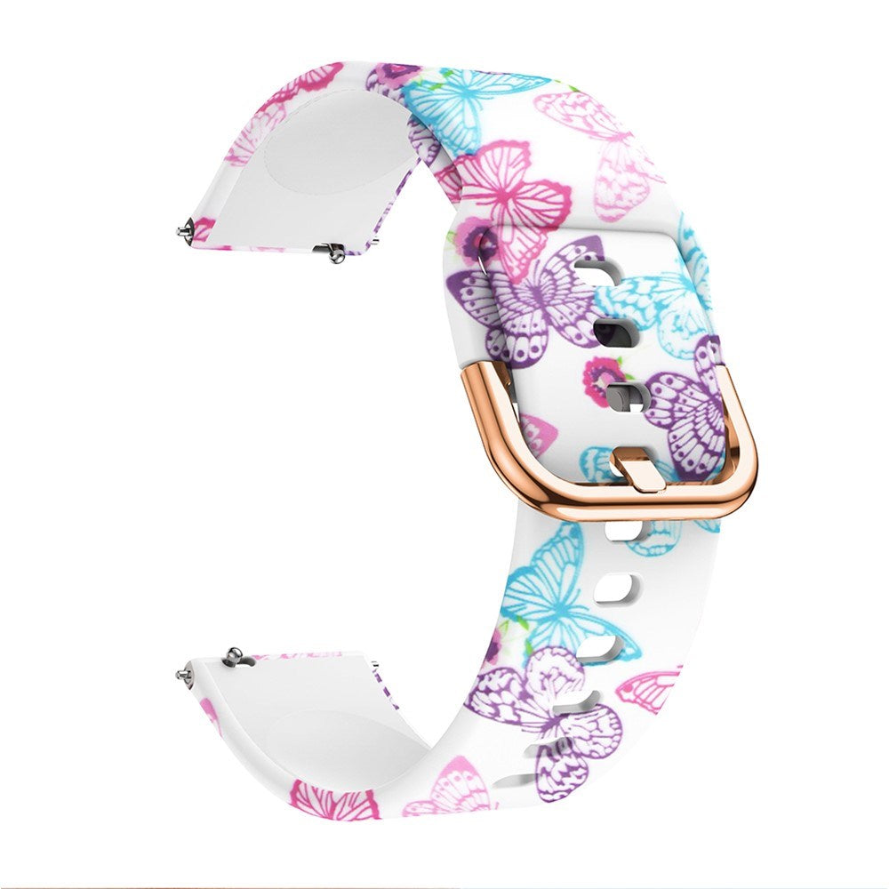 EIDERWOOD Universal (20mm) Smartwatch Silicone Strap - Butterflies