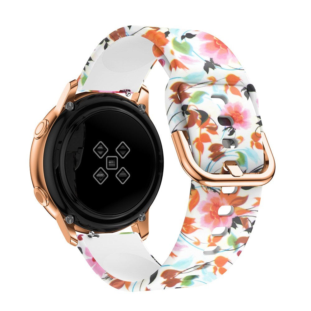 EIDERWOOD Universal (20mm) Smartwatch Silicone Strap - Colorful Flowers