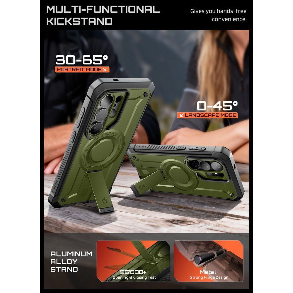 Samsung Galaxy S26 Ultra SUPCASE Unicorn Beetle Pro Mag Case with 2x Front Frame - MagSafe Compatible - Green