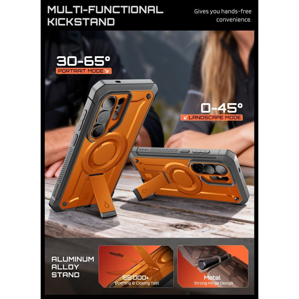 Samsung Galaxy S26 Ultra SUPCASE Unicorn Beetle Pro Mag Case with 2x Front Frame - MagSafe Compatible - Orange