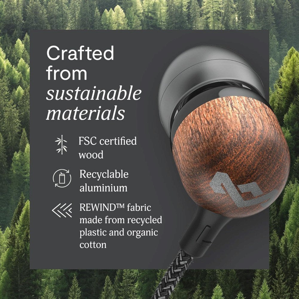 House of Marley Smile Jamaica USB-C In-Ear Headphones - Black
