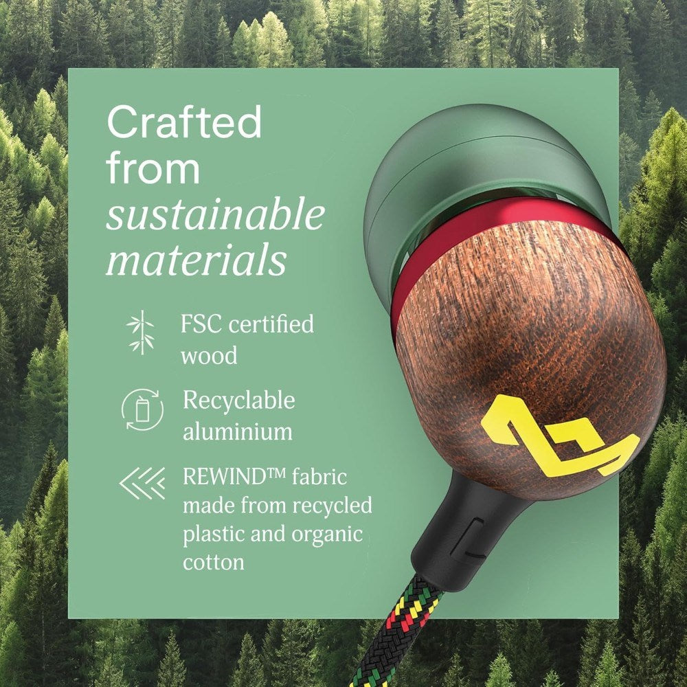House of Marley Smile Jamaica USB-C In-Ear Headphones - Rasta