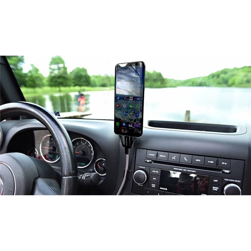 Fuse Chicken Self-Standing USB-C Cable with Holding Function - incl. 2 x Clips - 0.6m - Silver