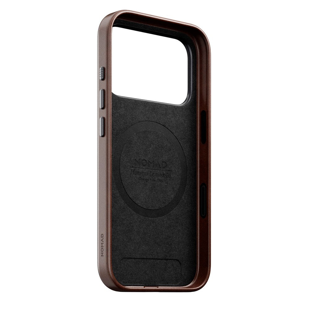 Nomad iPhone 17 Pro Traditional Horween Leather Case - MagSafe Compatible - Rustic Brown
