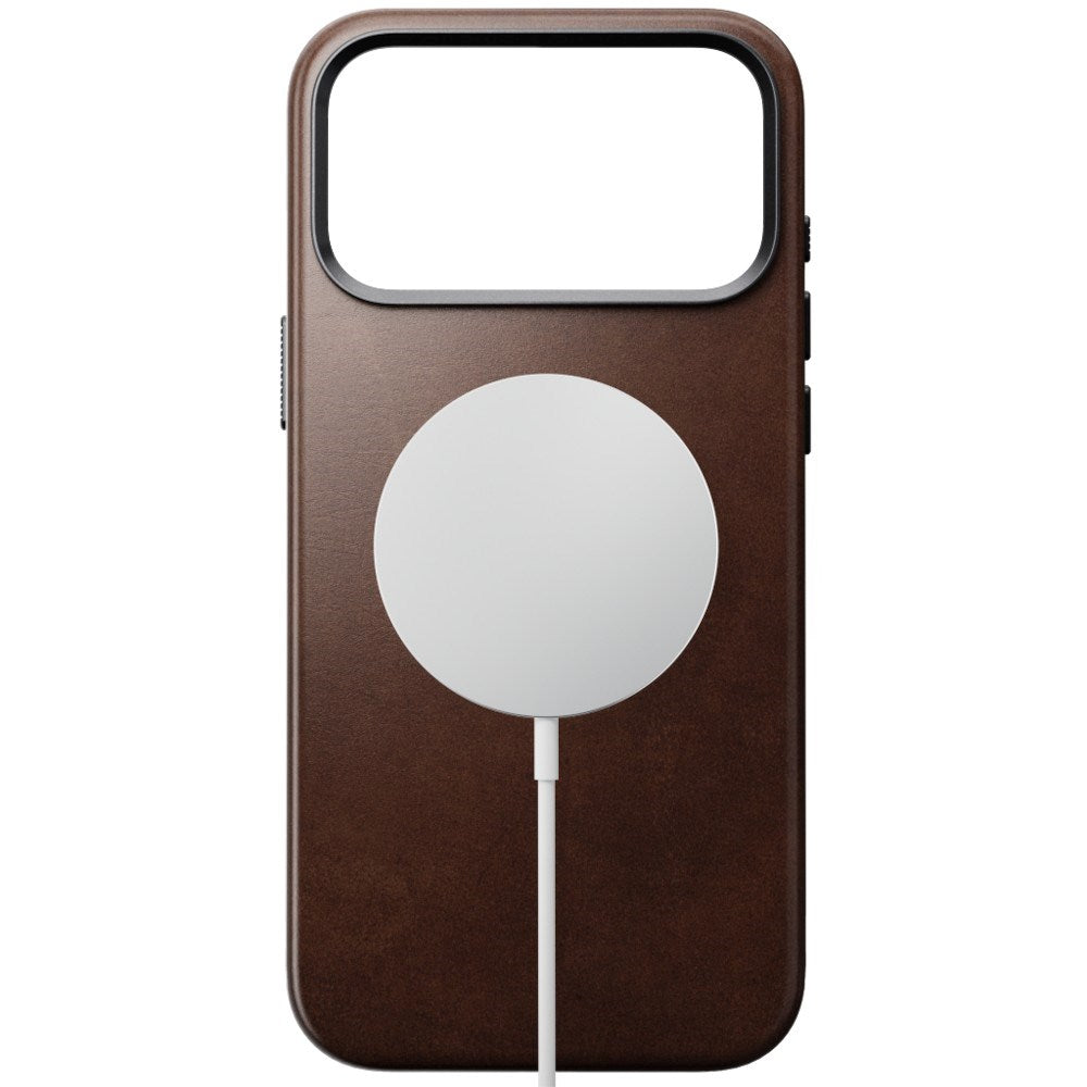 iPhone 18 Pro Max Nomad Traditional Horween Leather Case - MagSafe Compatible - Rustic Brown