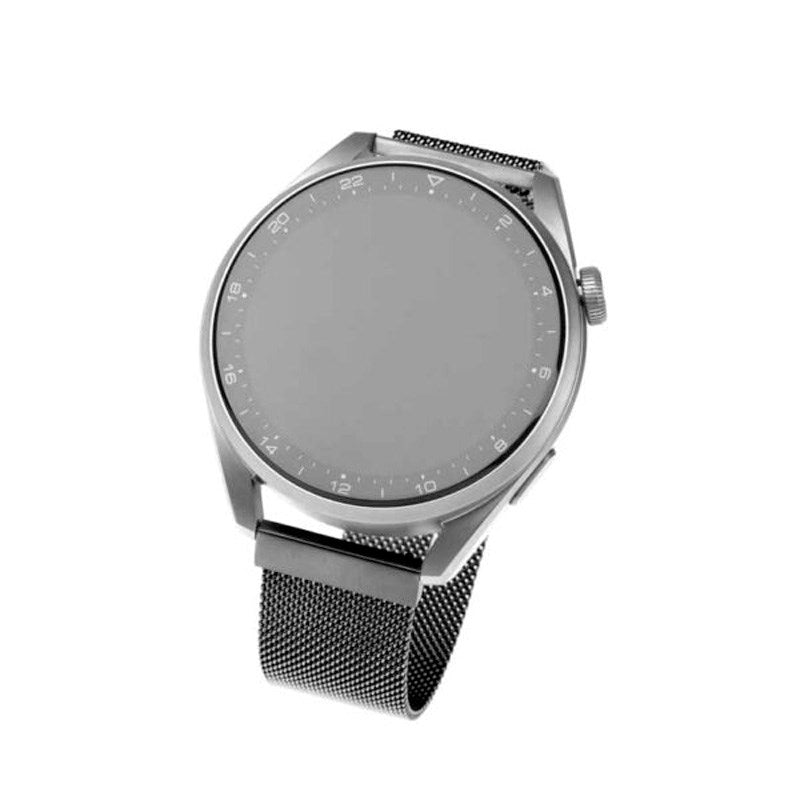 Fixed Universal Smartwatch Mesh Metal Strap (20mm) - Black