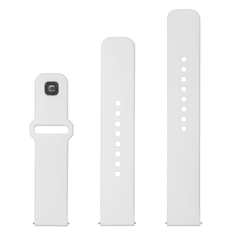 Fixed Universal Smartwatch Sporty Silicone Strap (20mm) - White
