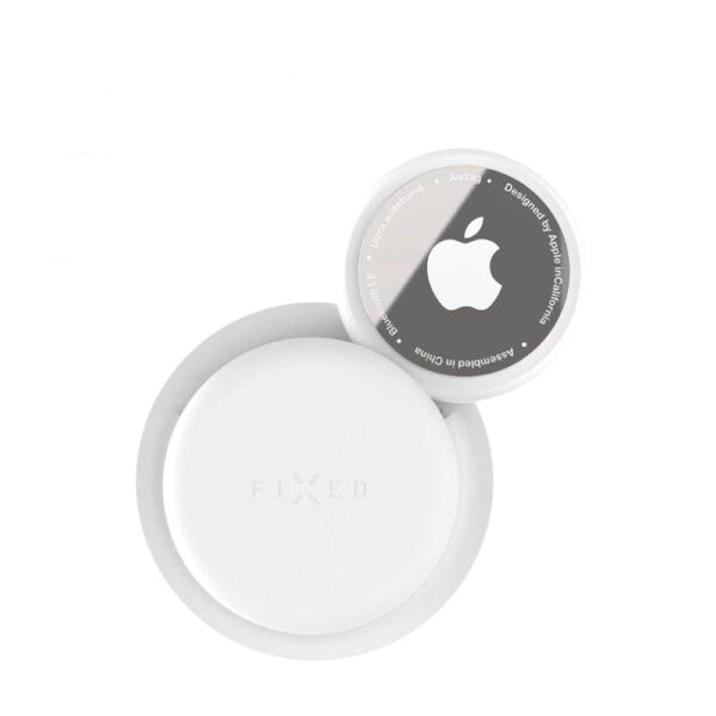 Fixed Silicone Sticker Case for Apple AirTag - 2 pcs - White