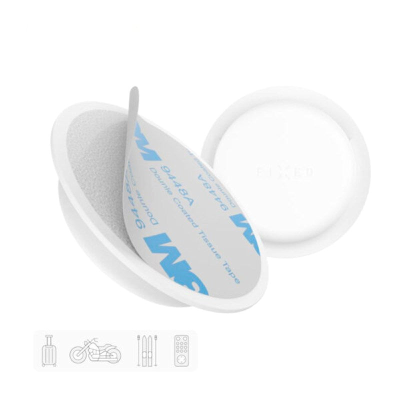Fixed Silicone Sticker Case for Apple AirTag - 2 pcs - White