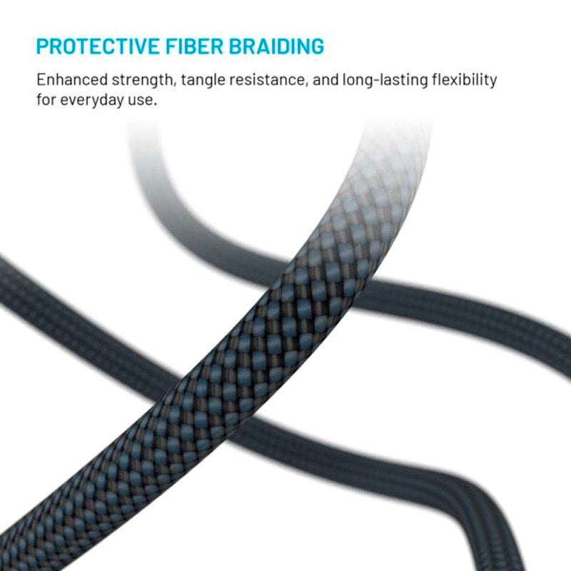 Fixed Magnetic USB-C to USB-C Cable 240W - 1.2m - Black