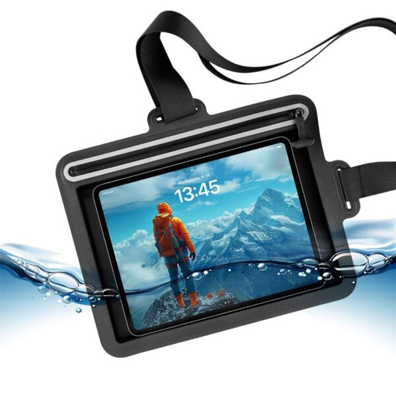 Fixed Waterproof Tablet Case (Max. Dimensions: 297 x 223mm) - Black / Transparent
