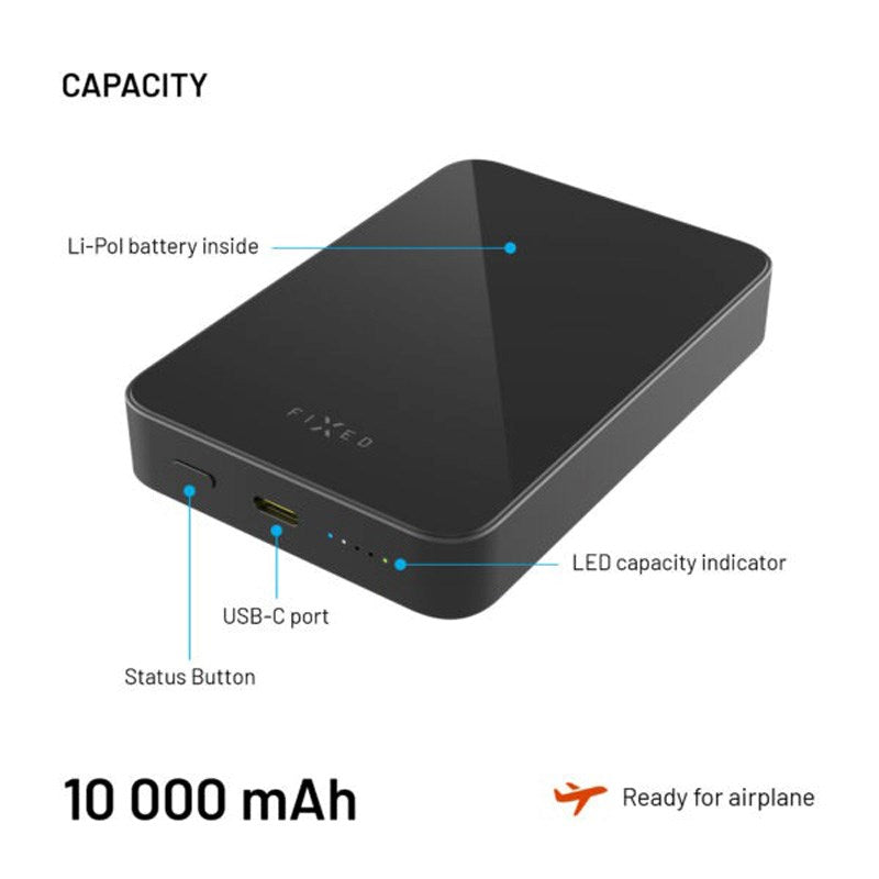 Fixed MagZen Qi2 Wireless Powerbank 10,000 mAh - Black