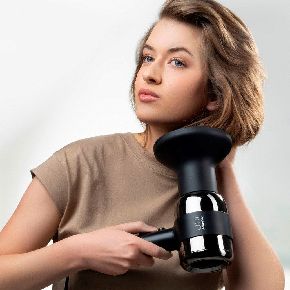 Niceboy ION AirSonic Pro Hair Dryer with Diffuser – Black