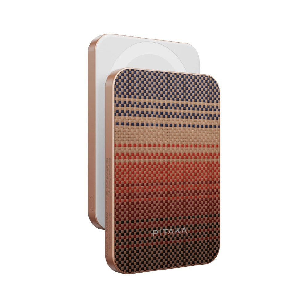 PITAKA Qi2 Aramid Fiber PowerBank 5000 mAh – MagSafe Compatible – Sunset