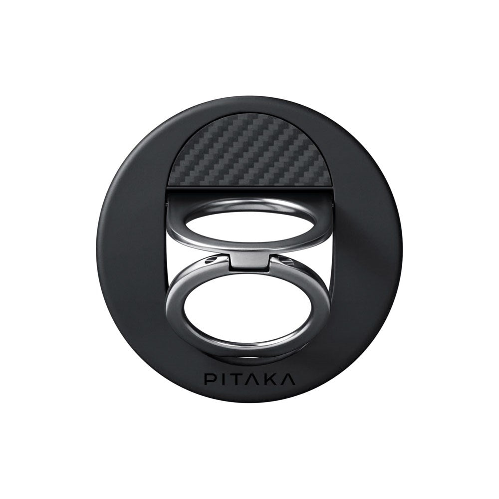 PITAKA MagEZ Grip 3 Ring Holder for Mobile - MagSafe Compatible - Black / Grey