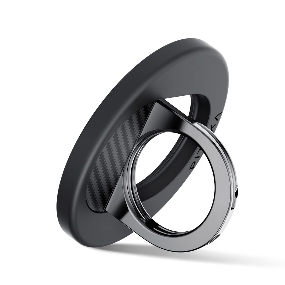 PITAKA MagEZ Grip 3 Ring Holder for Mobile - MagSafe Compatible - Black / Grey