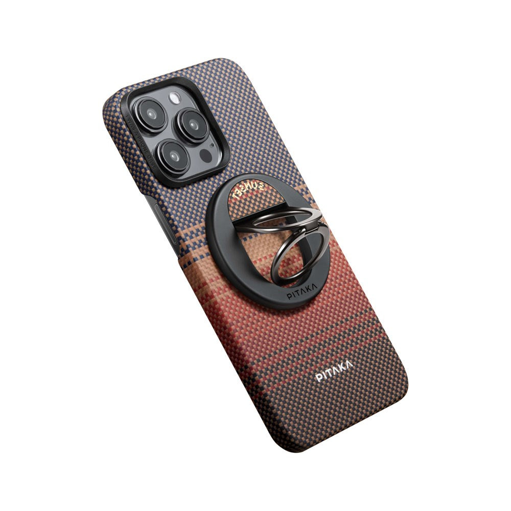 PITAKA MagEZ Grip 3 Ring Holder for Mobile - MagSafe Compatible - Sunset