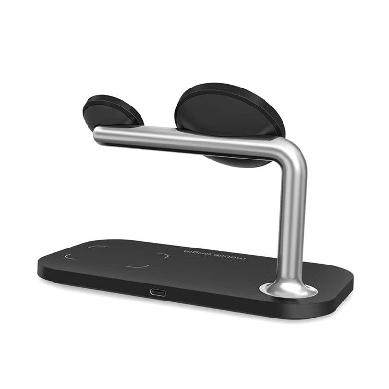 Mobile Origin 3-in-1 Wireless Charger - MagSafe Compatible - Black