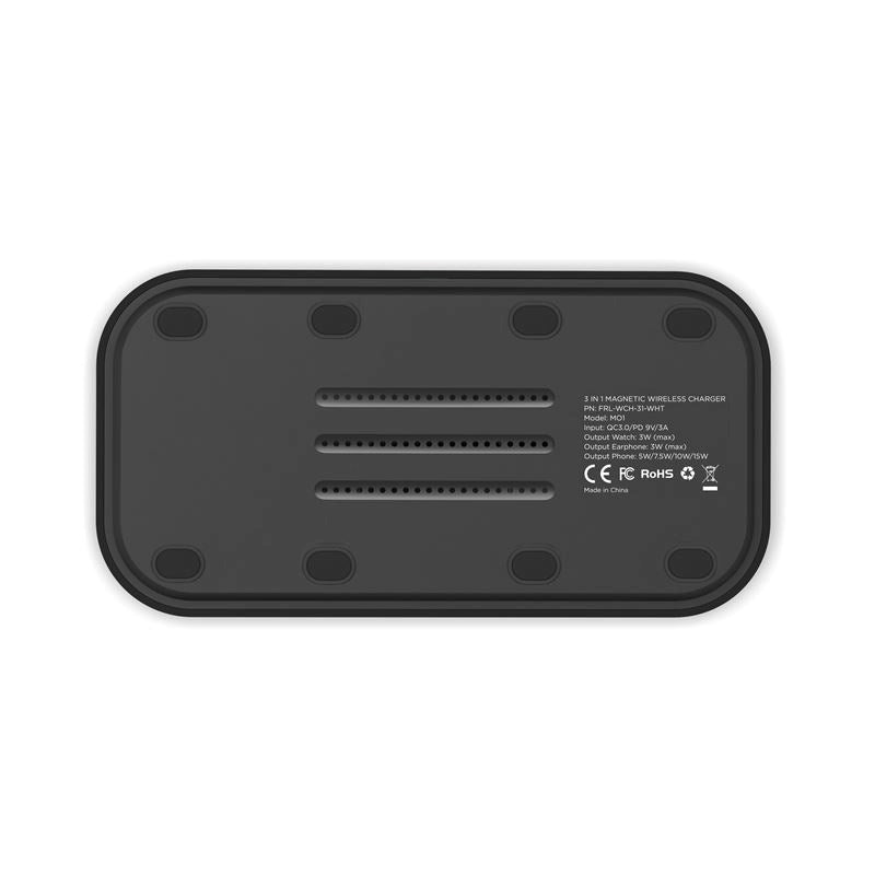 Mobile Origin 3-in-1 Wireless Charger - MagSafe Compatible - Black